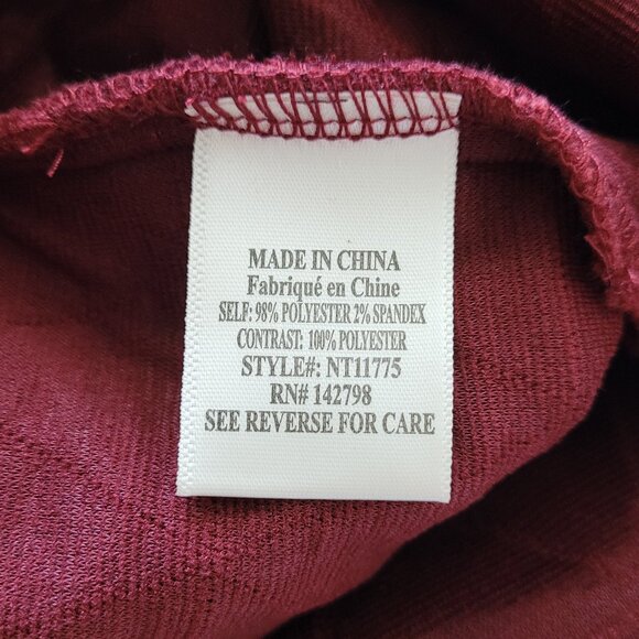 Oversized Quilted Shacket Jacket Button Up Maroon Burgundy Womens Size Small - Picture 5 of 9